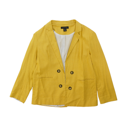 Yellow Solid Blazer