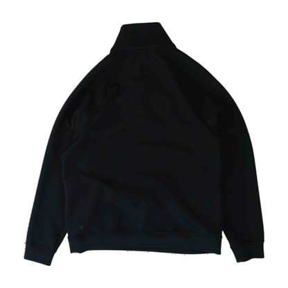 Black Solid 1/4 Zip Pullover