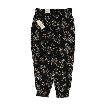 Black Floral Joggers Pants