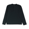Everlane Black Solid Henley T-Shirt – Image 1