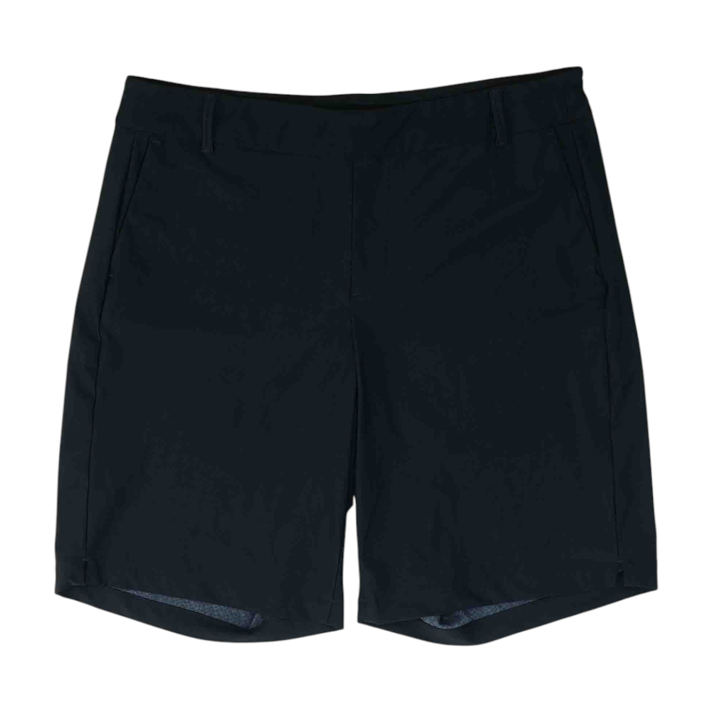 Black Solid Active Shorts