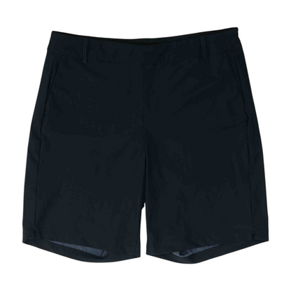 Black Solid Active Shorts