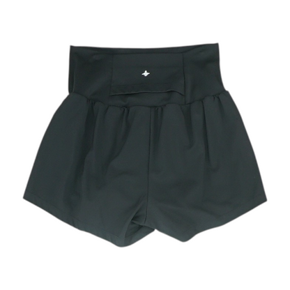 Black Solid Active Shorts