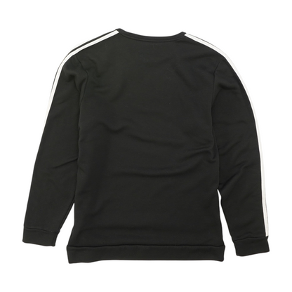 Black Solid Sweatshirt Pullover