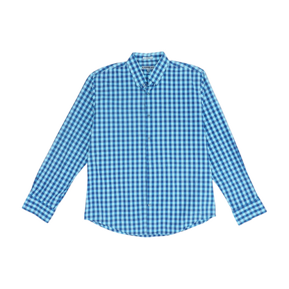Blue Check Long Sleeve Button Down