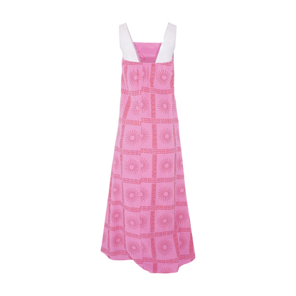 Pink Print Midi Dress