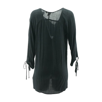 Black Solid Mini Dress