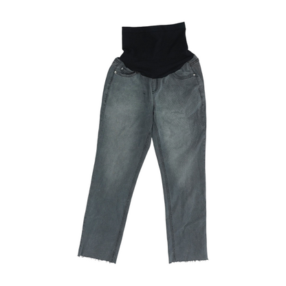 Gray Maternity Straight Jeans