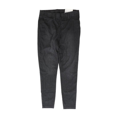 Black Solid Slim Leg Jeans