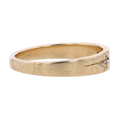 14K Yellow Gold Diamond Band Ring