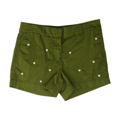 Green Floral Chino Shorts