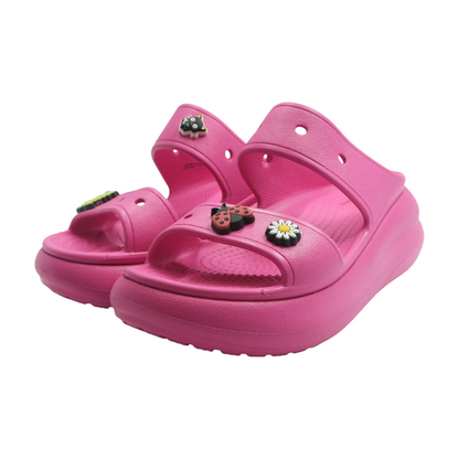 Pink Wedged Sandals