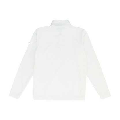 White Solid 1/4 Zip Pullover