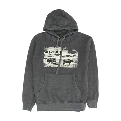 Gray Solid Hoodie Pullover