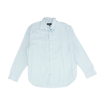 Blue Tall Solid Long Sleeve Button Down