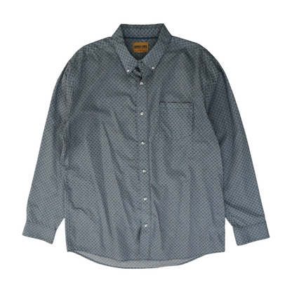 Multi Print Long Sleeve Button Down