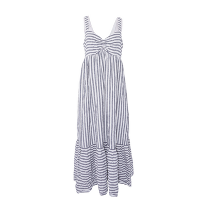 White Striped Maxi Dress