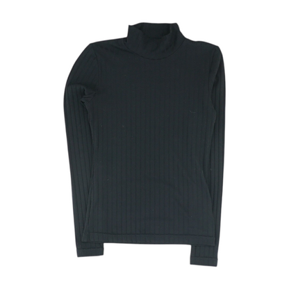 Black Solid Pullover Sweater