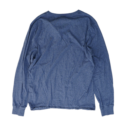 Blue Solid Henley T-Shirt