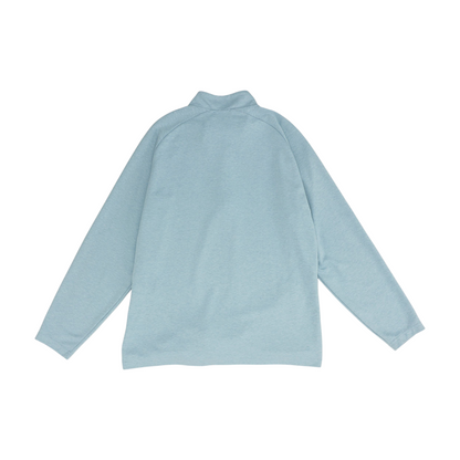 Blue Solid 1/4 Zip Pullover