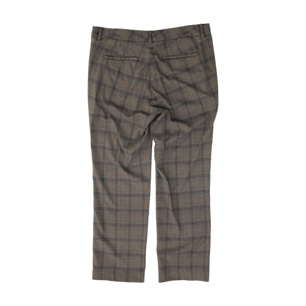 Brown Houndstooth Regular Pants