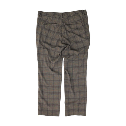 Brown Houndstooth Regular Pants
