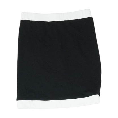 Black Solid Mini Skirt