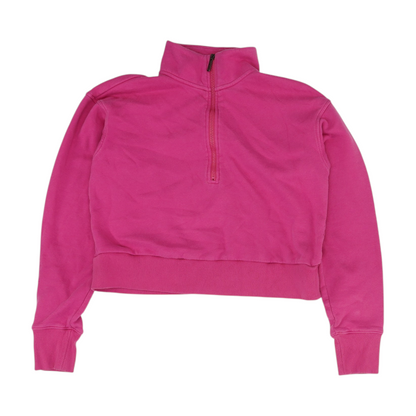 Pink Solid 1/4 Zip Pullover