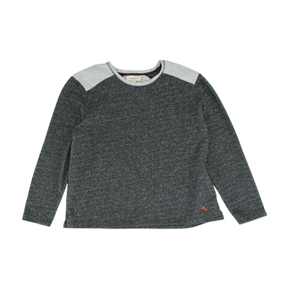 Black Color Block Sweatshirt Pullover