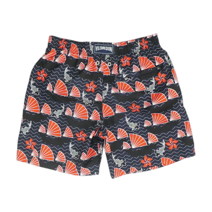 Navy Print Swim Bottom