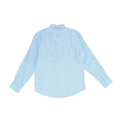 Blue Striped Long Sleeve Button Down