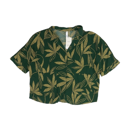 Green Floral Button Down