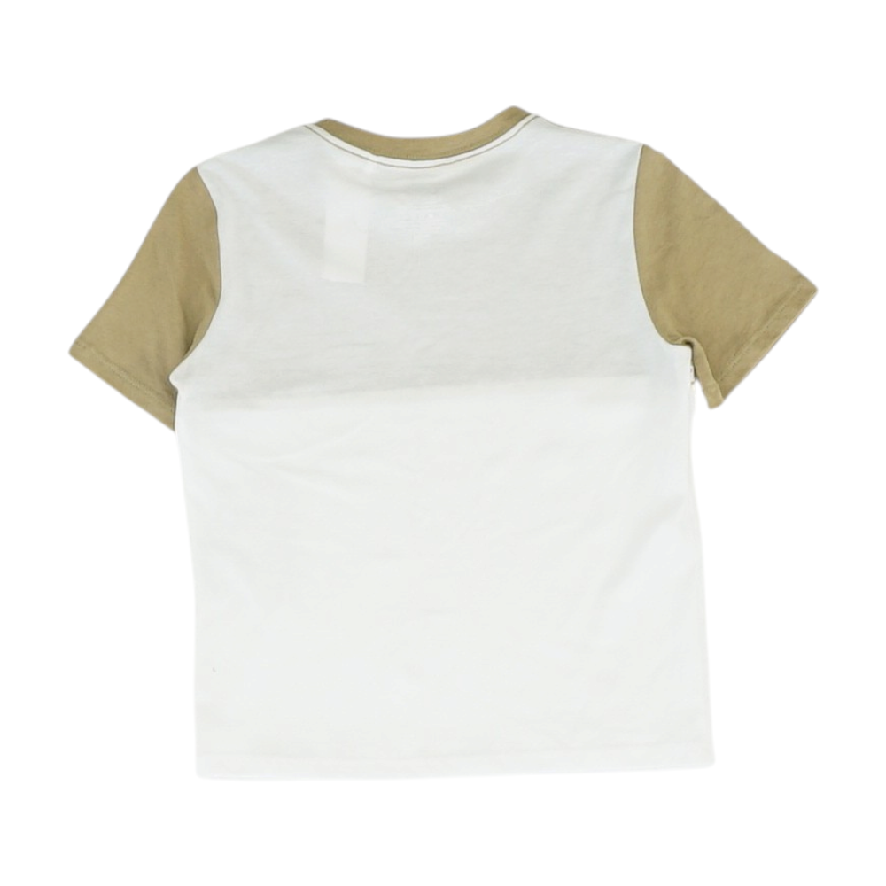 Khaki Color Block Short Sleeve Set