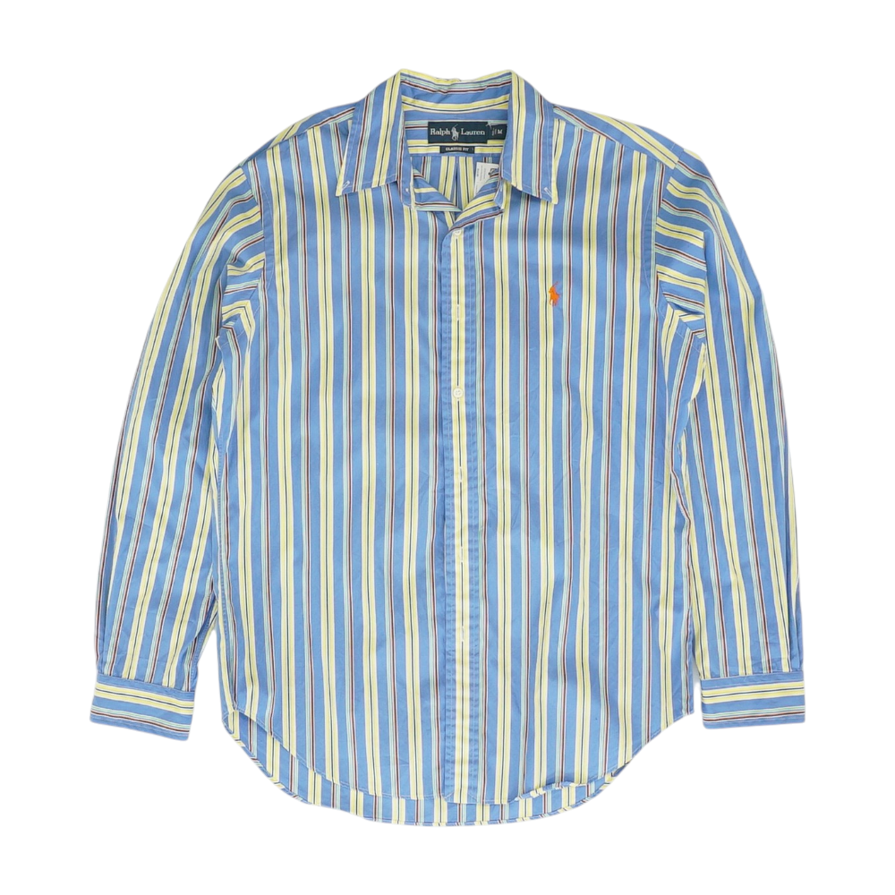 Blue Striped Long Sleeve Button Down