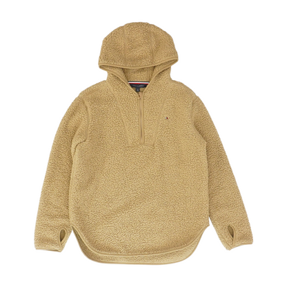 Brown Solid Hoodie Pullover