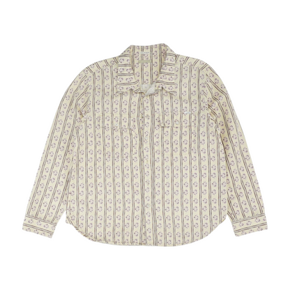 Cream Graphic Button Down