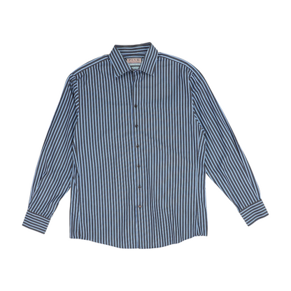 Blue Striped Long Sleeve Button Down