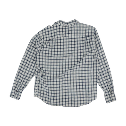 White Plaid Flannel Button Down
