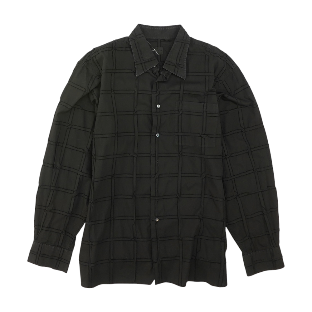 Black Check Long Sleeve Button Down