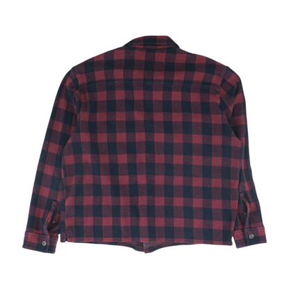 Burgundy Check Flannel Button Down