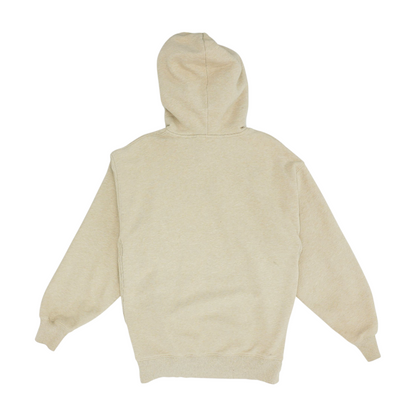 Beige Solid Hoodie Pullover