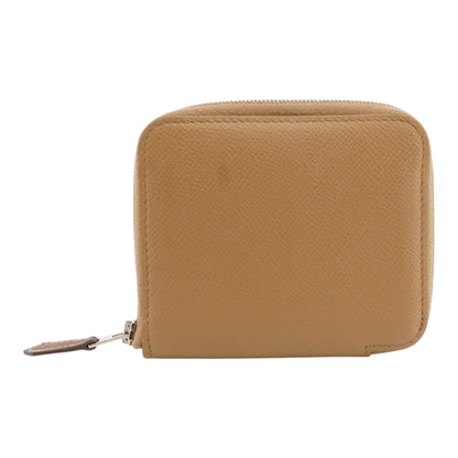 Beige Silk'In Compact Wallet in Epsom Calfskin