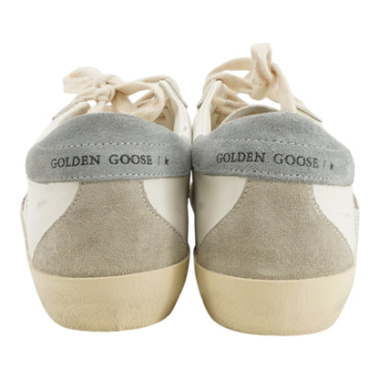 White Super-Star LTD with Glitter Star and Suede Heel Tab