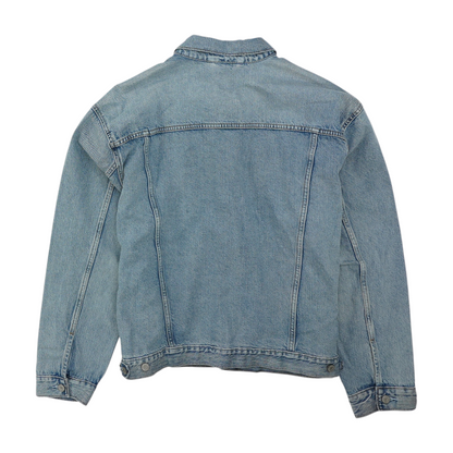Blue Solid Denim Jacket