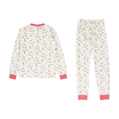 White Print Pajama Set