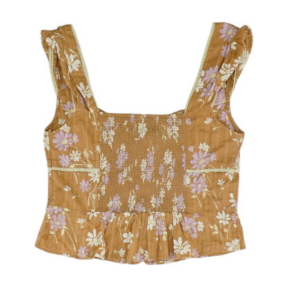 Brown Floral Blouse