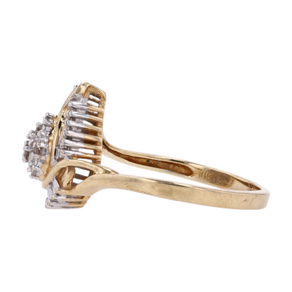 10K Two-Tone Gold Diamond Fashion Ring