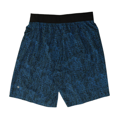 Blue Abstract Active Shorts