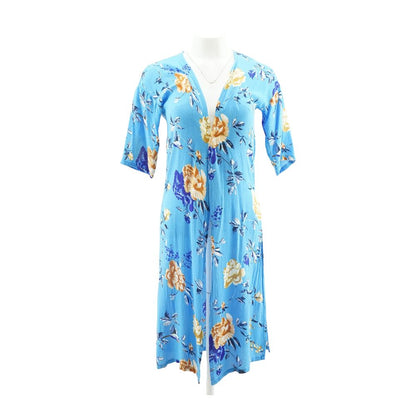 Blue Floral Cardigan Sweater