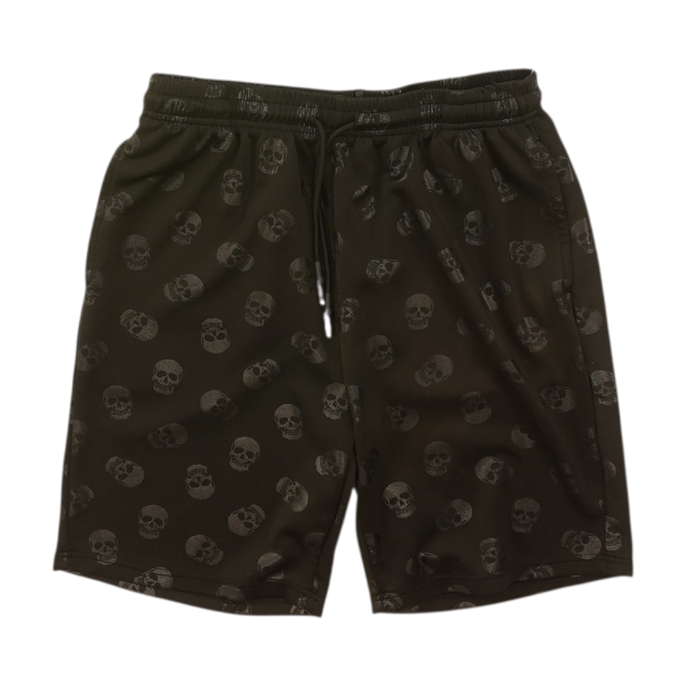 Black Print Active Shorts